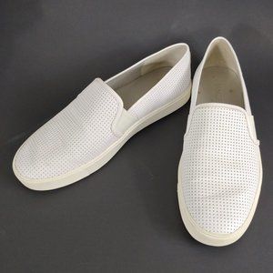 Vince Blair Perforated Leather Slip-On Sneakers